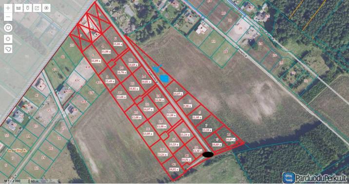 Parduodami labai geroje vietoje nuo 9,98 a iki 13,24 a sklypai