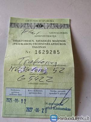 parduodu mtz belarus 52