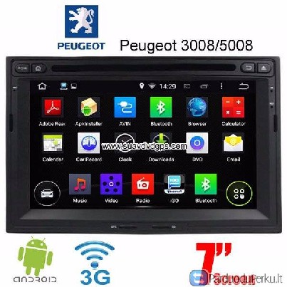 Peugeot 3008 5008 Car Radio Android WIFI 3G GPS Apple CarPla