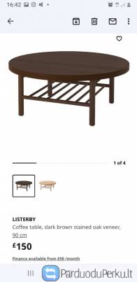 Pigiai – IKEA dizaino svetainei kavos staliukas  mahagony spalvos