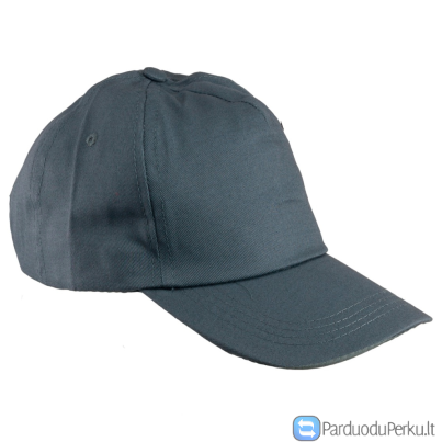 Pilka reklaminė kepurė - tinka logotipams