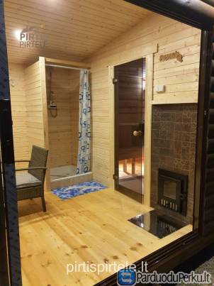 Pirtys lauko pavėsinės medinis sodo namelis