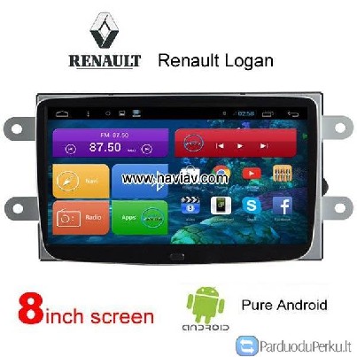 Renault Logan Android WiFi navigacijos gps Mirror