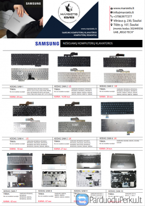 SAMSUNG nešiojamų kompiuterių dalys / klaviatūros pigiausiai