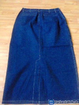 Sijonas mėlynas džinsinis ilgas