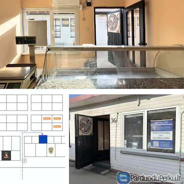 Šilainių turguje: Išnuomojamas / parduodamas komercinis paviljonas Nr.36 pirmoje eilėje