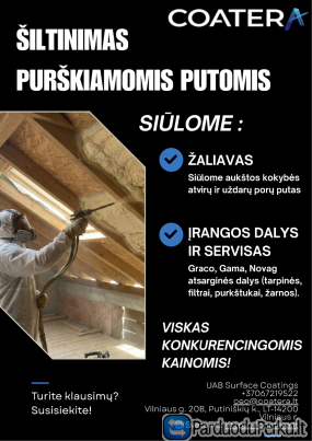 ŠILTINIMO MEDŽIAGOS IR ĮRANGA (PARDUODAME SANDĖLIO LIKUTĮ GERIAUSIOMIS KAINOMIS)