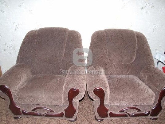 Sofa ir du foteliai