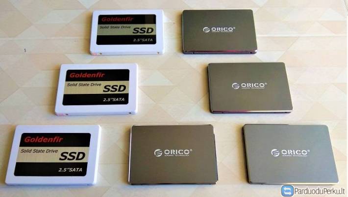 SSD ir išorines HDD/SSD dežutes