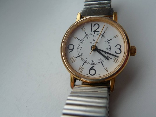Šveicariškas auksuotas laikrodis