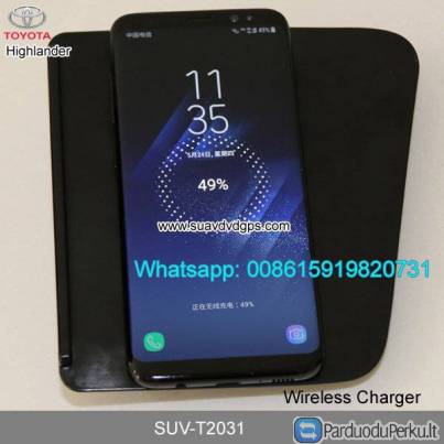 Toyota Highlander Car QI wireless charger quick charge fast wireless charging