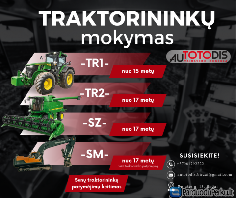 TRAKTORININKŲ MOKYMAS