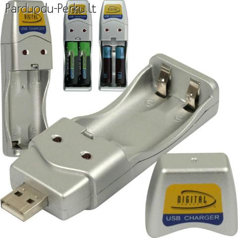 USB baterijų pakrovėjas