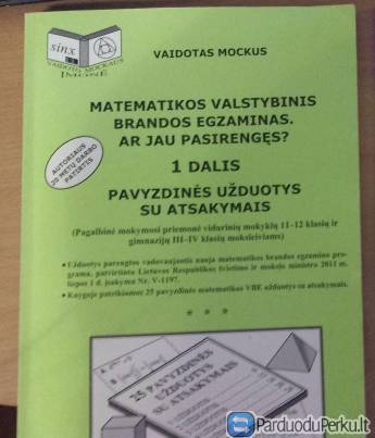 Mockaus uždavinių knygą, skirta ruoštis matematikos egzaminui