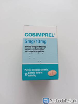 Vaistas Cosimprel 5mg/10 mg  liko keletą dėžučių po 2 €