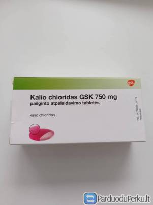 Vaistas Kalio chloridas750 mg