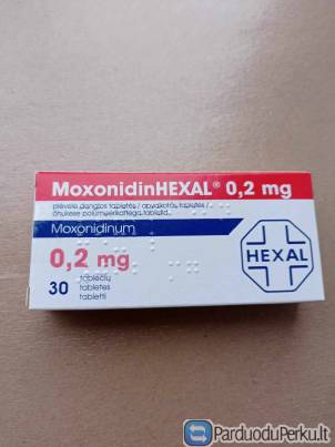 Vaistas Moxonidin 0,2 mg