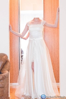 Vestuvinė suknelė / 2 dalys: trumpa ir ilga