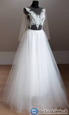Vestuvinė suknelė (bodis+sijonas)