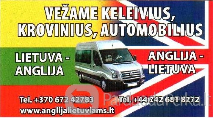 Vežame keleivius, krovinius, automobilius (Lietuva-Anglija-L