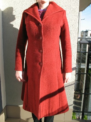 Moteriškas vilnonis paltas su pašiltinimu