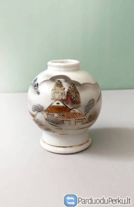 Vintažinė japoniška mini vazelė, 8cm aukštis