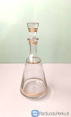 Vintažinis grafinas su kamšteliu, stiklinis, 500ml