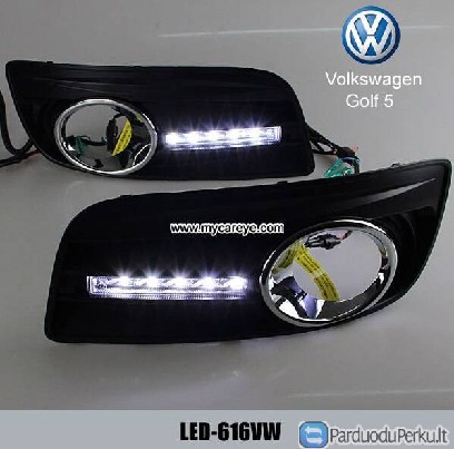 Volkswagen VW Golf 5 GT Gti DRL LED dienos veikia