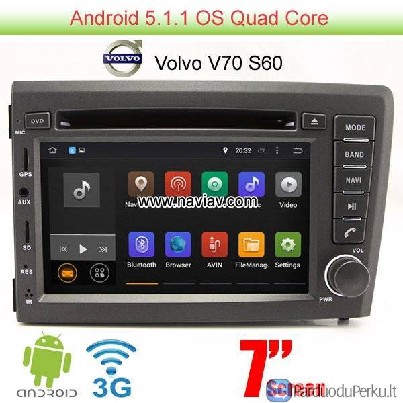 Volvo V70 S60 S70 Android 5.1 Car Radio WIFI 3G TV