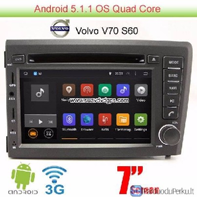 Volvo XC70 Android 5.1 Car GPS Radio WIFI 3G DVD P