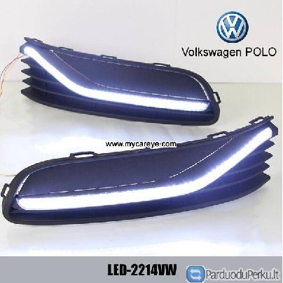 VW Polo DRL LED dienos žibintai vairavimo