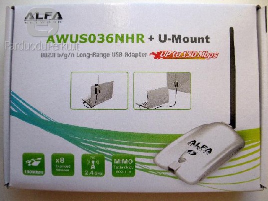 Wifi adapteris ALFA AWUS036NHR (V2). Originalas
