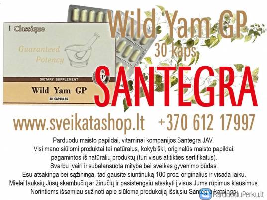 Wild Yam GP 30 kaps, dioskorėja MOTERIMS – maisto papildas Santegra JAV