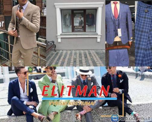 ELITMAN vyriški kostiumai ir vyriški aksesuarai už gerą kainą